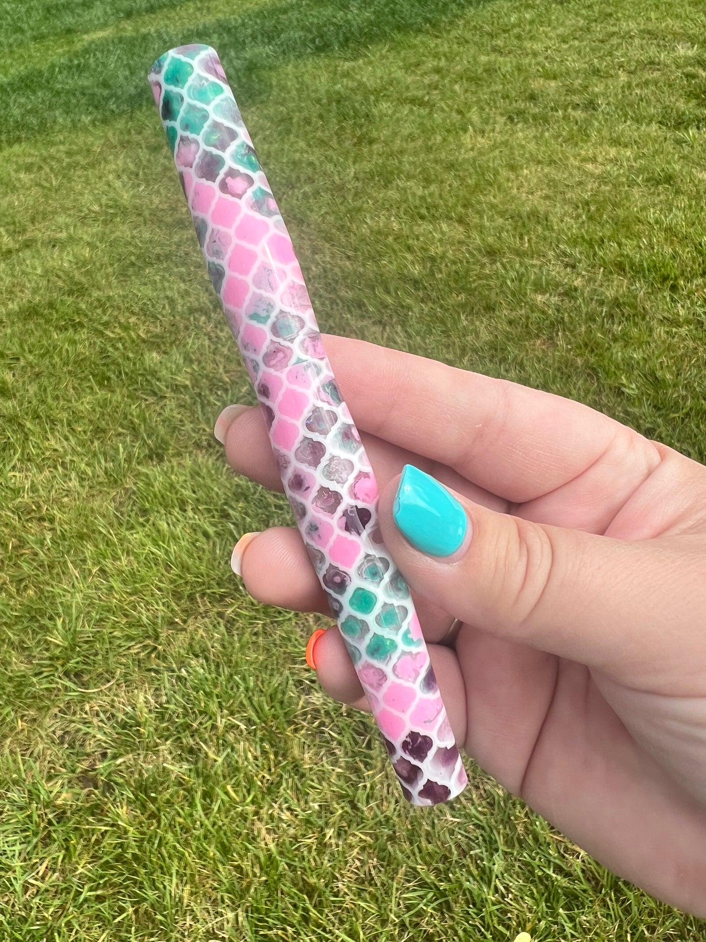Pink Aquamarine Motif Custom Order Fountain Pen