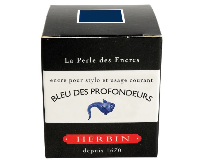 Herbin - Fountain Pen Ink - Bleu des Profondeurs - 30ml Bottle