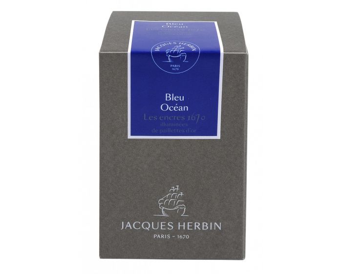 Herbin - 1670 Anniversary Ink with Gold Sheen - Blue Ocean - 50ml Bottle
