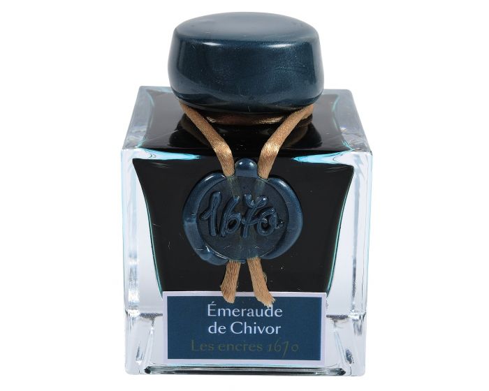 Herbin - 1670 Anniversary Ink with Gold Sheen - Emerald of Chivor - 50ml Bottle