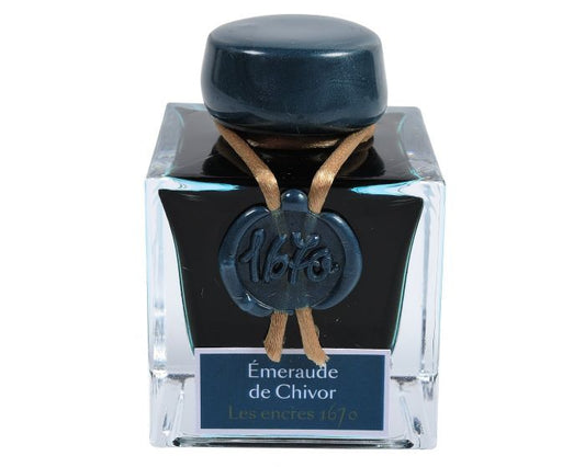 Herbin - 1670 Anniversary Ink with Gold Sheen - Emerald of Chivor - 50ml Bottle