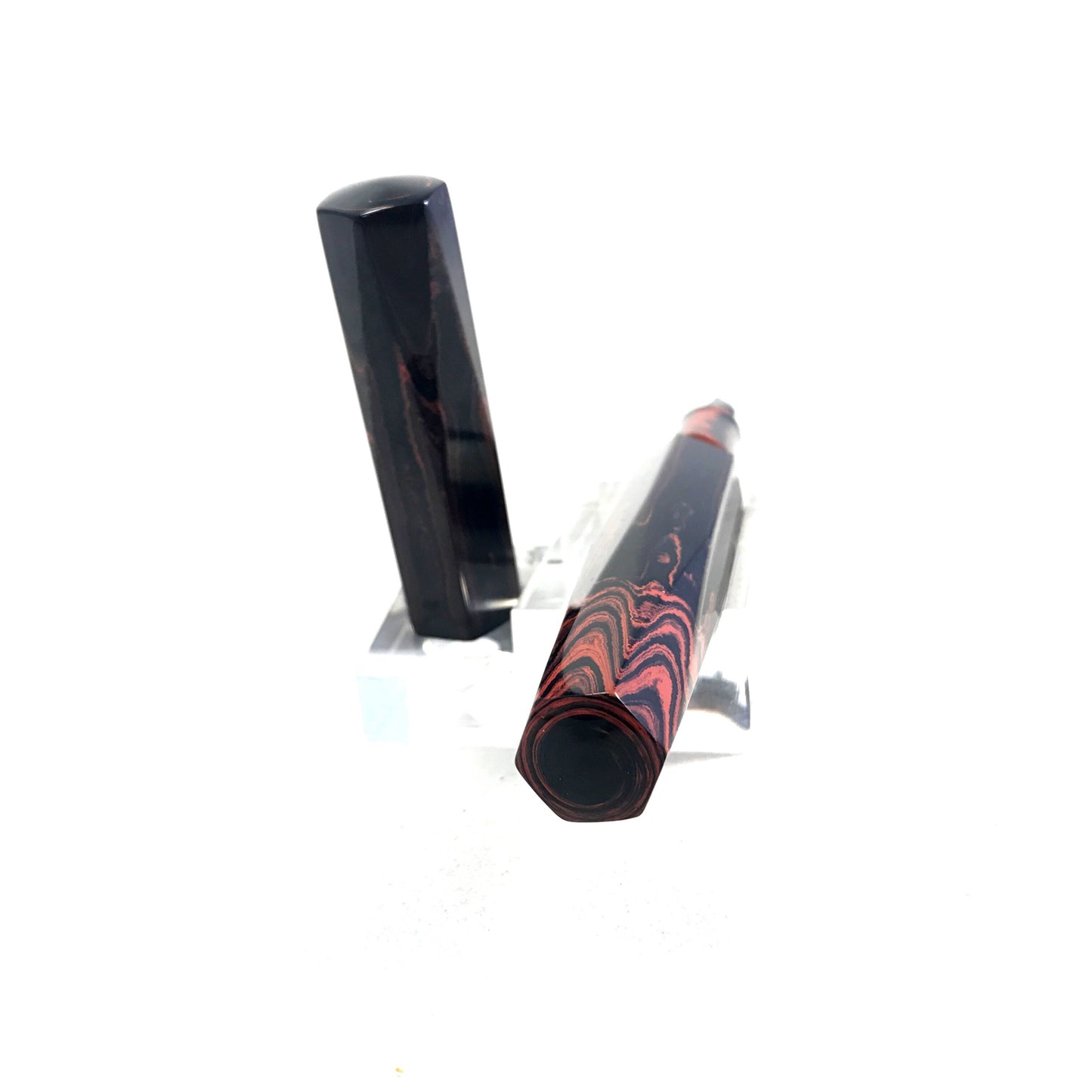 Red and Black Ebonite Custom Order Fountain Pen