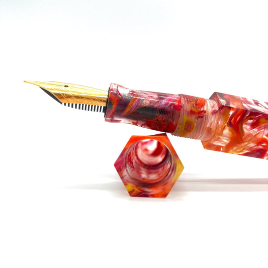 Solar Flare Translucent Demonstrator Custom Order Fountain Pen