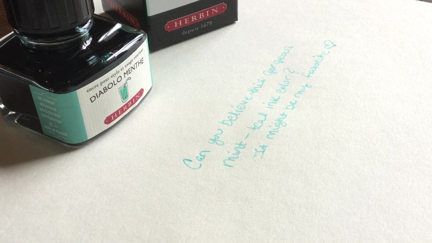 Herbin - Fountain Pen Ink - Diabolo Menthe - 30ml Bottle
