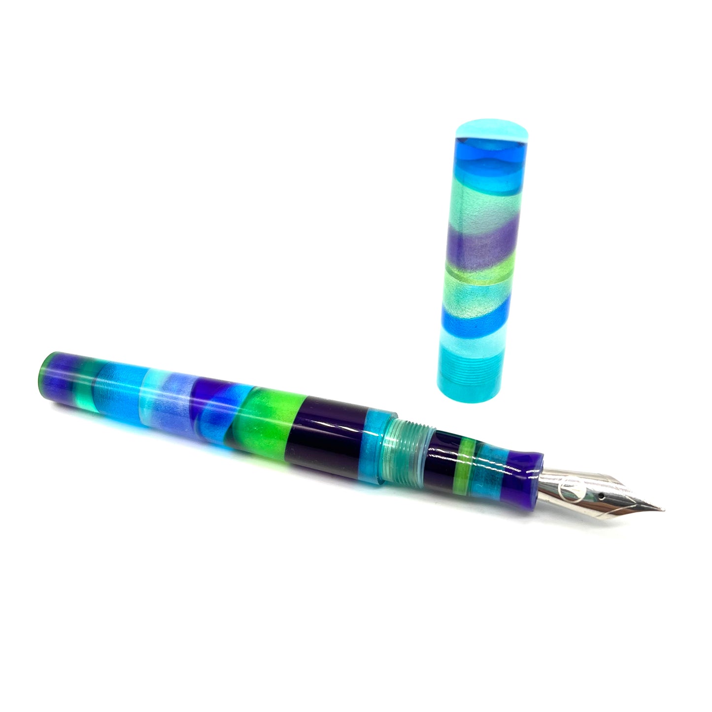 Ocean Painted Sand Custom Fountain Pen