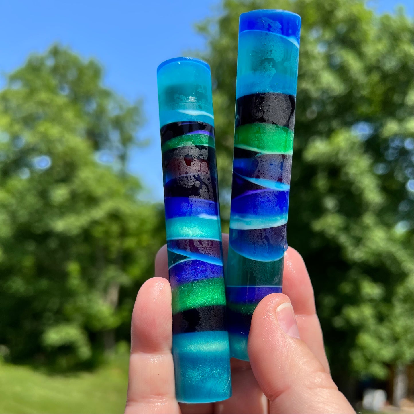 Ocean Painted Sand Custom Fountain Pen