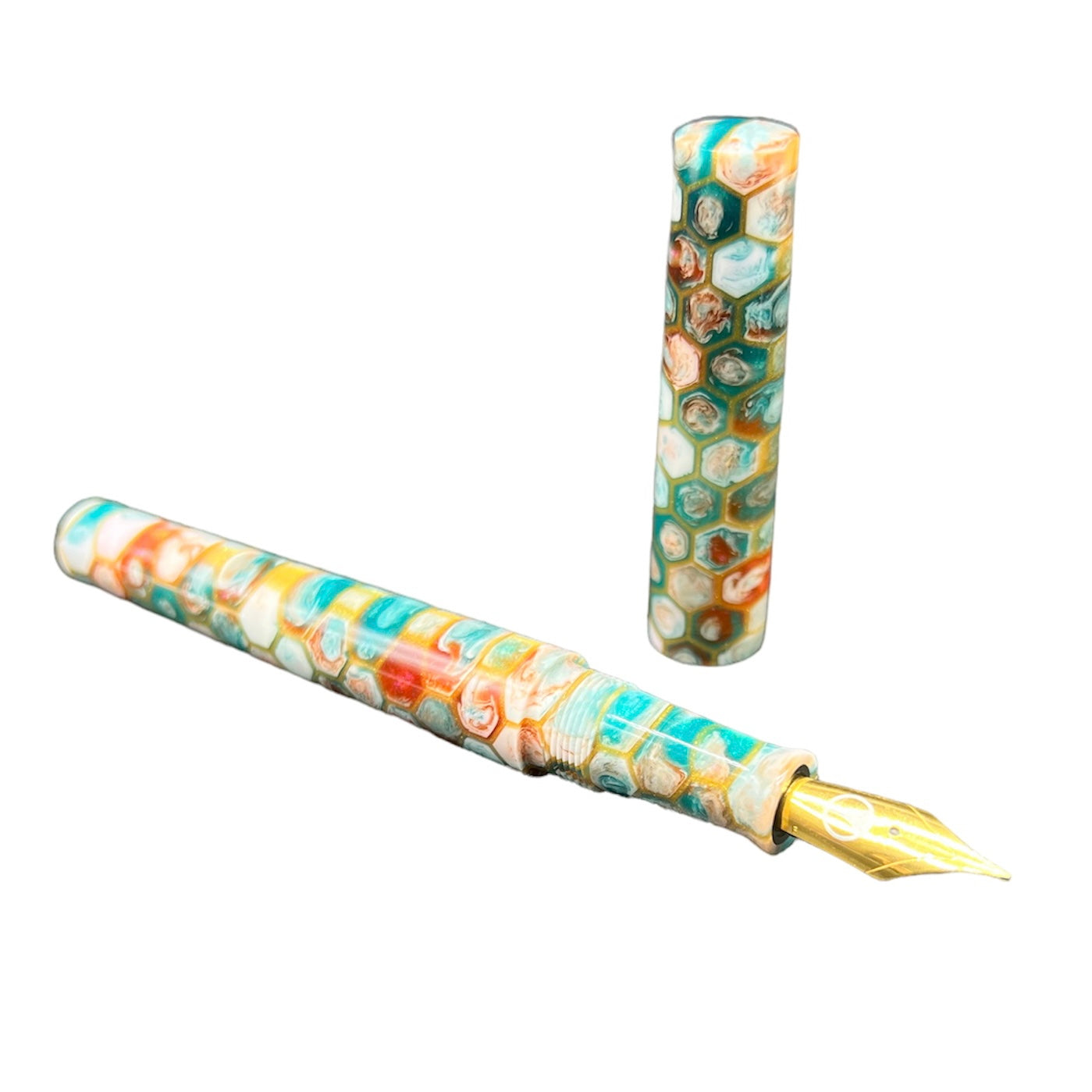 Coral Reef Honeycomb Churchill Fountain Pen