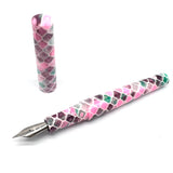 Pink Aquamarine Motif Custom Order Fountain Pen