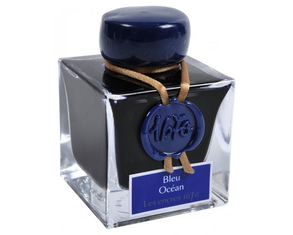 Herbin - 1670 Anniversary Ink with Gold Sheen - Blue Ocean - 50ml Bottle