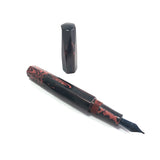 Red and Black Ebonite Custom Order Fountain Pen