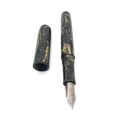 Large Cylindre Damascene Diamondcast fountain pen with Bock #8 Titanium nib