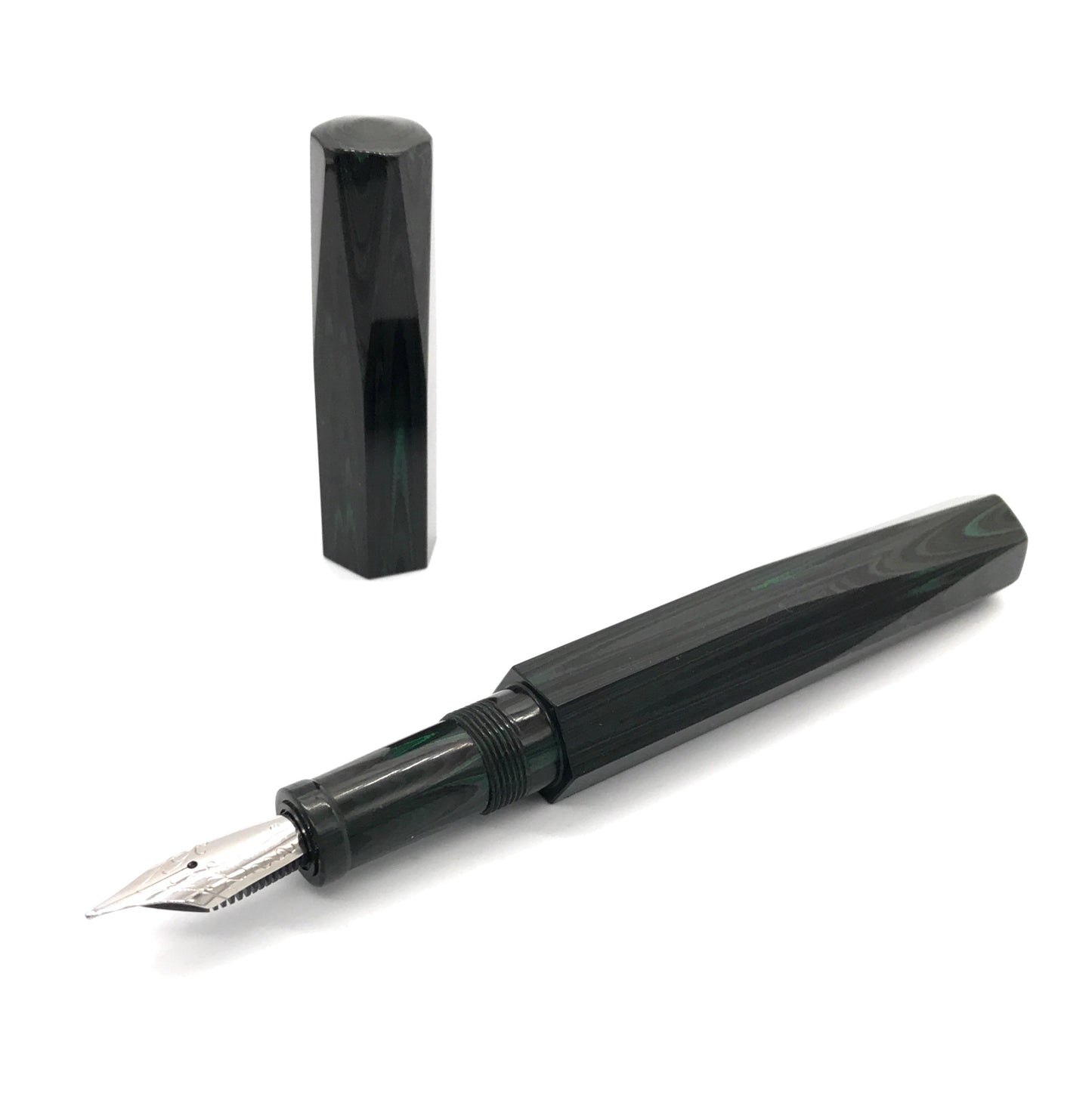 Black and Green Ebonite Custom Order Fountain Pen