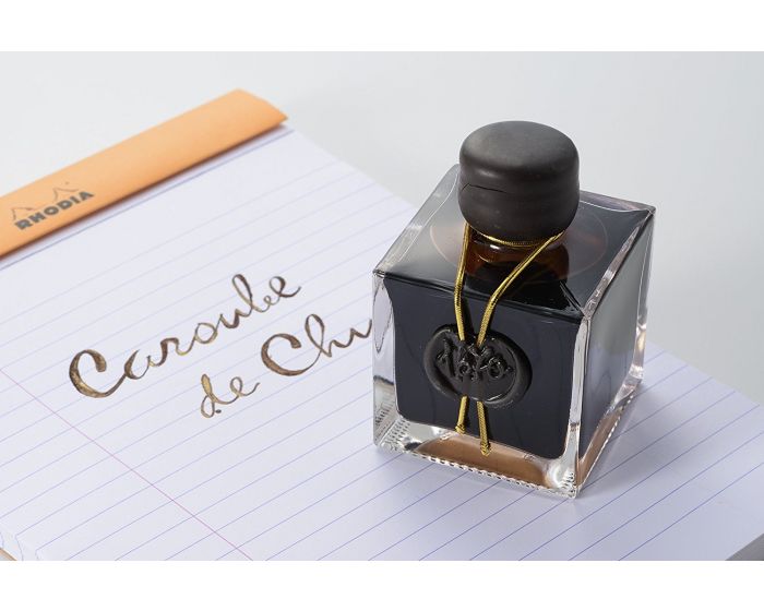 Herbin - 1670 Anniversary Ink with Gold Sheen - Caroube de Chypre - 50ml Bottle