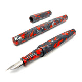 Black Widow cellulose acetate Ascher Fountain Pen